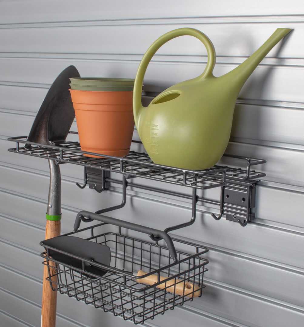 A Garden Center stand fixed on a wall